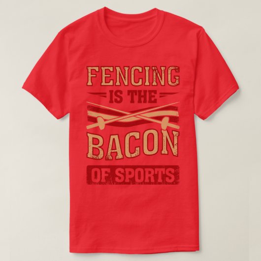Omheining is de bacon van sportschutter t-shirt (Design voorkant)