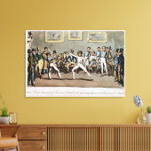 Omheining: Jerry's bewondering voor Tom in een 'As Canvas Afdruk (Insitu (Woonkamer))