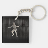 omheining; Koel zwart Sleutelhanger (Achterkant)