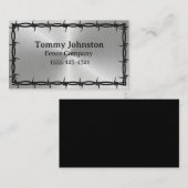 Omheining met barbaarse draad erop visitekaartje (Voorkant / Achterkant)