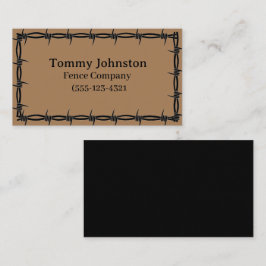 Omheining met barbaarse draad erop visitekaartje