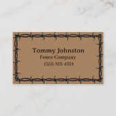 Omheining met barbaarse draad erop visitekaartje (Voorkant)