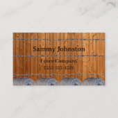 Omheining met barbaarse draad erop visitekaartje (Voorkant)