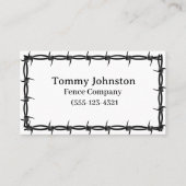 Omheining met barbaarse draad erop visitekaartje (Voorkant)