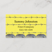 Omheining met barbaarse draad erop visitekaartje (Voorkant)