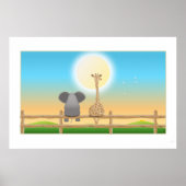 Omheining met een uitzicht poster (Voorkant)