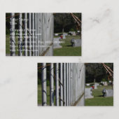 Omheining op een kerkhof visitekaartje (Voorkant / Achterkant)