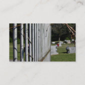 Omheining op een kerkhof visitekaartje (Achterkant)