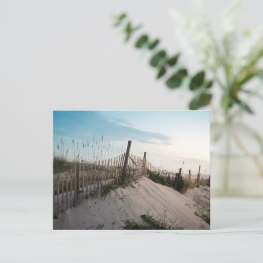Omheining op het Strand van de Mirte Briefkaart (Staand voorkant)