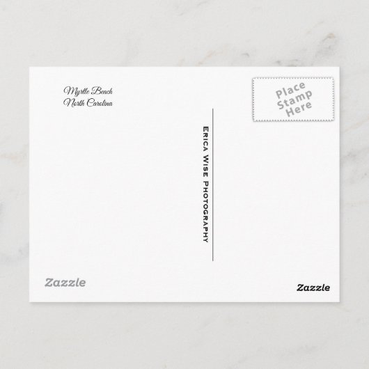 Omheining op het Strand van de Mirte Briefkaart (Achterkant)