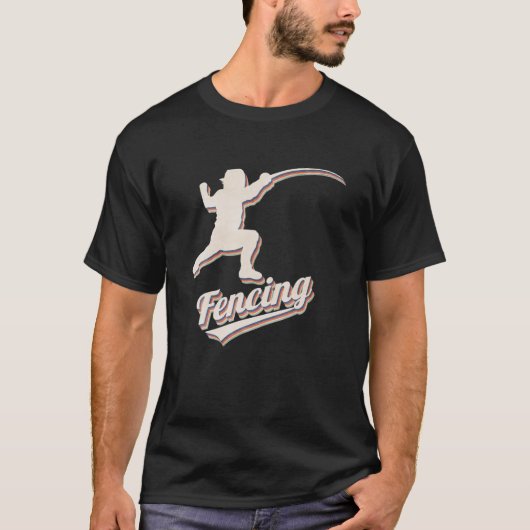 Omheining - Retro  Fencer T-shirt (Voorkant)