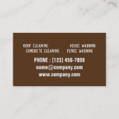 Omheining Schoonmaken Huis Power Wasmachine Druk W Visitekaartje (Achterkant)