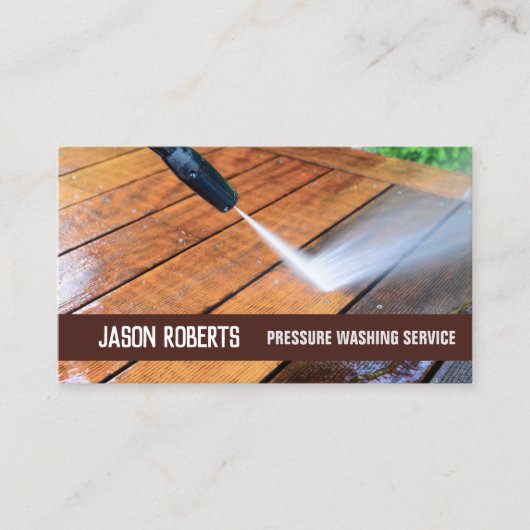 Omheining Schoonmaken Huis Power Wasmachine Druk W Visitekaartje (Voorkant)