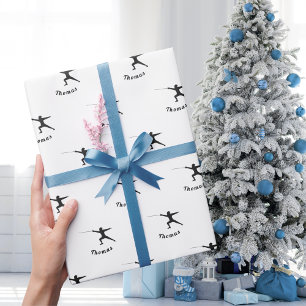 Omheining Silhouette Fencer Fence Sword Name Patte Cadeaupapier