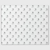 Omheining Silhouette Fencer Fence Sword Name Patte Cadeaupapier (Vlak)