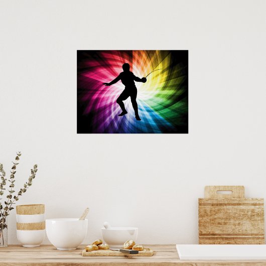 Omheining Silhouette; Spectrum Poster (Keuken)