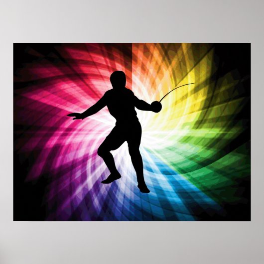 Omheining Silhouette; Spectrum Poster (Voorkant)