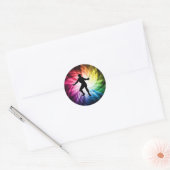 Omheining Silhouette; Spectrum Ronde Sticker (Envelop)