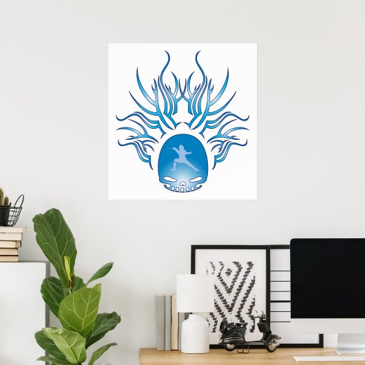 Omheining Skull Poster (Thuiskantoor)