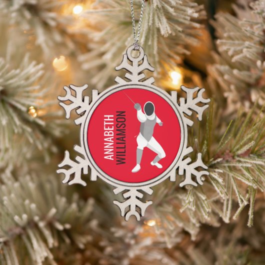 Omheining Tin Sneeuwvlok Ornament (Boom)