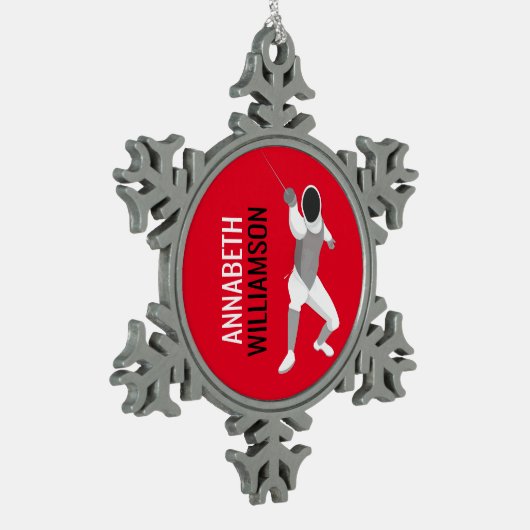 Omheining Tin Sneeuwvlok Ornament (Links)