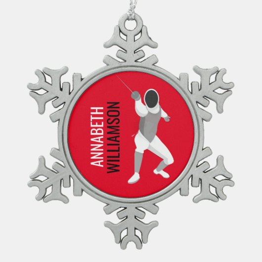 Omheining Tin Sneeuwvlok Ornament (Voorkant)