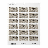 Omheining van de gestreepte draad (Sepia) Etiket (Full Sheet)