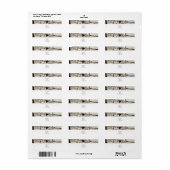 Omheining van de gestreepte draad (Sepia) Etiket (Full Sheet)