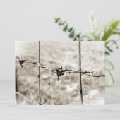 Omheining van de gestreepte draad (Sepia) Kaart (Staand voorkant)