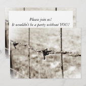 Omheining van de gestreepte draad (Sepia) Kaart (Voorkant / Achterkant)