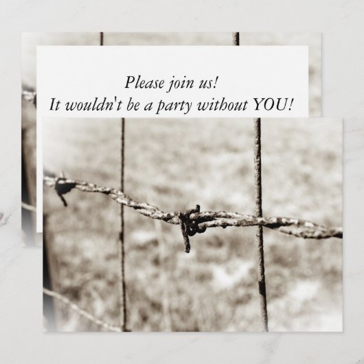 Omheining van de gestreepte draad (Sepia) Kaart (Voorkant / Achterkant)