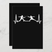 Omheining van de sportweddensport feestdagenkaart (Voorkant / Achterkant)