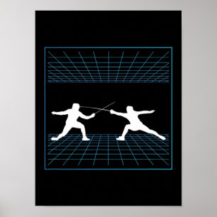 Omheining van de sportweddensport voor gamer poster