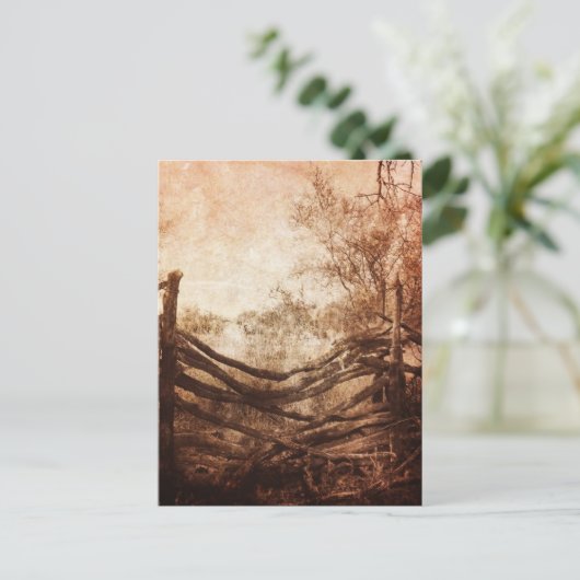 Omheining van het Boerderij van het landschap van Briefkaart (Staand voorkant)