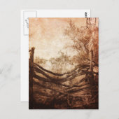 Omheining van het Boerderij van het landschap van Briefkaart (Voorkant / Achterkant)