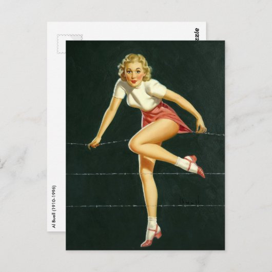 Omheining van prikkeldraad briefkaart (Voorkant / Achterkant)