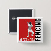 Omheining Vierkante Button 5,1 Cm (Voorkant /achterkant)