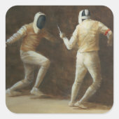 Omheining Vierkante Sticker (Voorkant)