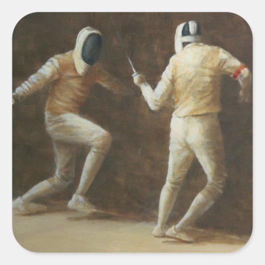 Omheining Vierkante Sticker (Voorkant)