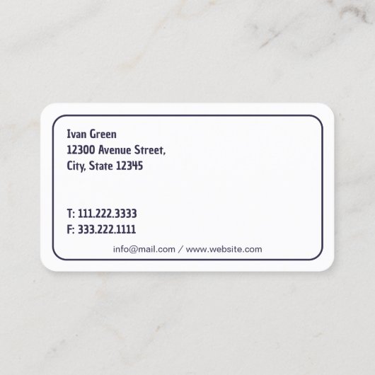 Omheining Visitekaartje (Achterkant)