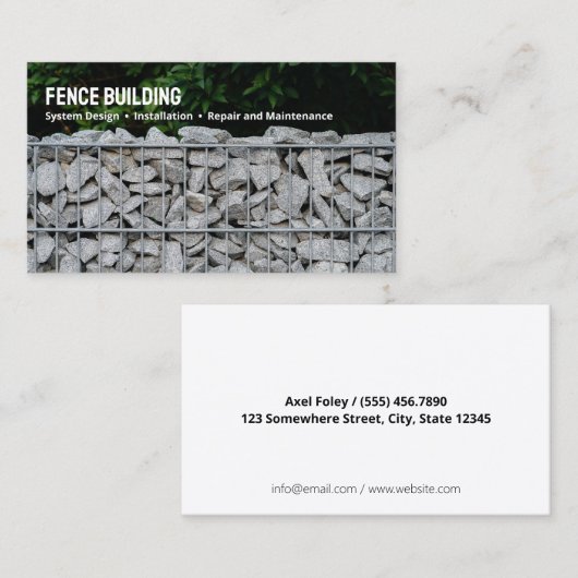 omheining visitekaartje (Voorkant / Achterkant)