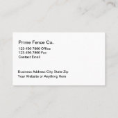 Omheining Visitekaartjes (Achterkant)