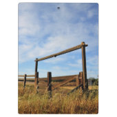 Omheiningen in het veld klembord (Achterkant)