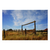 Omheiningen in het veld perfect poster (Voorkant)