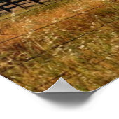 Omheiningen in het veld poster (Hoek)