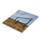 Omheiningen in het veld tegeltje (Zijkant)