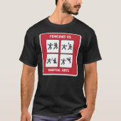 Omheiningen tegen Martial Arts T-shirt (Voorkant)