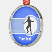 omheiningssilhouet; blauw metalen ornament (Links)