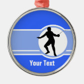 omheiningssilhouet; blauw metalen ornament (Voorkant)