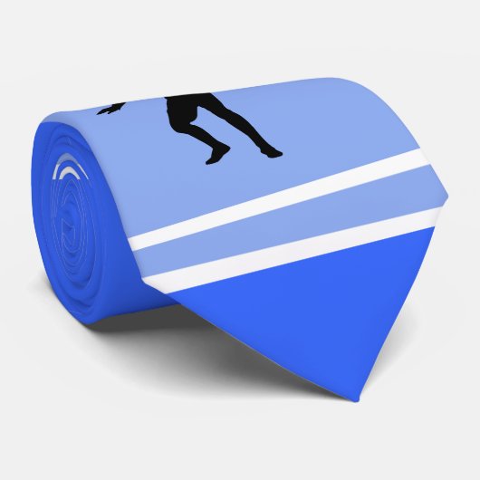 omheiningssilhouet; blauw stropdas (Opgerold)